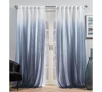 Exclusive Home Curtains Crescendo - Juego de 2 Paneles de Cortinas Opacas con pestañas Ocultas en la Parte Superior, 132 x 244 cm, Color índigo