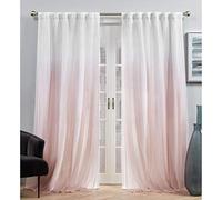 Exclusive Home Curtains Crescendo - Juego de 2 Paneles de Cortinas Opacas con pestañas Ocultas en la Parte Superior, 132 x 213 cm, Color Rosa