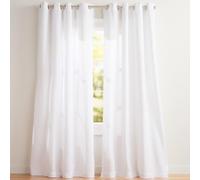 Exclusive Home Curtains Loha - Par de Paneles de Cortina de Lino para Ventana, 54 x 108 Pulgadas, Blanco Invierno