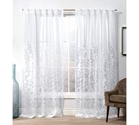 Exclusive Home Curtains Panel de Cortina, Mezcla de poliéster y algodón, Color Blanco Invierno, 137 x 213 cm