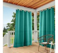 Exclusive Home Indoor/Outdoor Solid Cabana Grommet Top Window Curtain Panel Pair