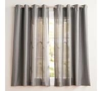 Exclusive Home Loha Par de Paneles de Cortina para Ventana con Ojales, Hierro, Perla Negra, W 54" x L 63" (2 Panels), 2