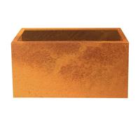 Exclusive Line Macetero para plantas Lotte (100 x 40 x 50 cm, Acero Corten, Rojo-pardo)