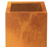 Exclusive Line Macetero para plantas Lotte (50 x 50 x 50 cm, Acero Corten, Rojo-pardo)