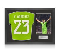 Exclusive Memorabilia Camiseta de Argentina firmada por emi Martínez. Número 23. Marco icónico.