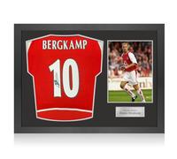 Exclusive Memorabilia Camiseta del Arsenal 2002-04 firmada por Dennis Bergkamp. Marco Icon.