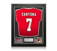 Exclusive Memorabilia Camiseta del Manchester United firmada por Eric Cantona. Enmarcada.