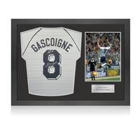 Exclusive Memorabilia Camiseta del Tottenham firmada por Paul Gascoigne. Marco icónico.