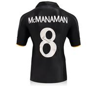 Exclusive Memorabilia Camiseta Negra del Real Madrid firmada por Steve McManaman.