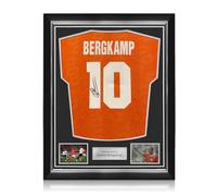 Exclusive Memorabilia Camiseta Original de los Países Bajos firmada por Dennis Bergkamp. Marco