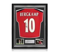 Exclusive Memorabilia Camiseta Original del Arsenal de la Temporada 2000-02 firmada por Dennis Bergkamp. Marco