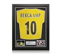 Exclusive Memorabilia Camiseta Original del Arsenal de la Temporada 2003-04 firmada por Dennis Bergkamp. Marco estándar.