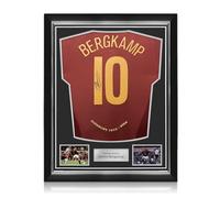 Exclusive Memorabilia Camiseta Original del Arsenal de la Temporada 2005-06 firmada por Dennis Bergkamp. Marco