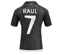 Exclusive Memorabilia Camiseta visitante del Real Madrid 1999-00 firmada por Raúl