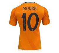 Exclusive Memorabilia Camiseta visitante del Real Madrid 2024-25 firmada por Luka Modric