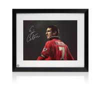 Exclusive Memorabilia Foto del Manchester United firmada por Eric Cantona. Enmarcada.