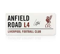 Exclusive Memorabilia Letrero de Calle de Liverpool, Firmado por Luis Suárez.