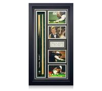 Exclusive Memorabilia Taco de Billar Firmado por Steve Davis y Jimmy White. Enmarcado.