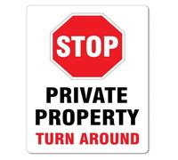 Exclusive Zone Warning Statement Metal Plaque for Estate Entry 12x8 Inch