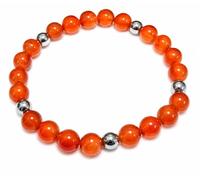 Exclusivo cornalina hematita cuentas redondas Pulsera Cristal Curación moda regalo paz hecho a mano accesorio Wellness energía positiva