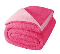 Exclusivo Mezcla Manta Polar Cálida, Suave y Comfortable, 230 x 270 cm | Gruesa, Lavable a Máquina y Secable, Reversible, Múltiples Usos, Toda Estación, Aire Libre, Rosa