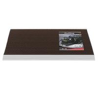 Exclusivo OUTLINE felpudo con marco de aluminio y sistema de cepillos de calidad para una limpieza óptima de todo tipo de calzado - 50 x 80 mm. 22 mm. Color MARRON. Disponible en 6 colores. Fabricado en Europa.