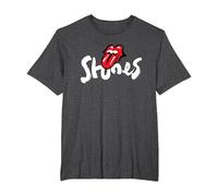 Exclusivo Rolling Stones Arte Brocha Classic Rock Merch Camiseta, Hombre Tallas Grandes, Jaspeado Oscuro, 5X Alto