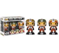 Exclusivo Star Wars X-Wing 3 Pack 3.75" Pop Vinyl Funko Biggs Wedge Porkins