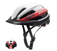 Exclusky Casco Bicicleta Adulto, Casco Patinete Electrico Adulto Casco MTB Hombre Ciclismo Casco Bicicleta Mujer de Montaña Ultraligero con Visera y luz LED (56-61CM)
