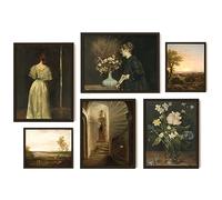 EXCOOL CLUB Dark Academia - Decoración de habitación victoriana de 12 x 16 pulgadas, arte de pared gótico, imagen gótica de la Academia oscura, póster de cabaña de pared de galería oscura, impresión