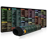 excovip Linux Commands Line - Alfombrilla de ratón con Hoja de Trucos Grande extendida, accesos directos a Programador Kali/Red Hat/Ubuntu/OpenSUSE/Arch/Debian/Unix,Alfombrilla Antideslizante