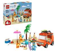 LEGO Set Bluey Excursión Playa – 3 minifiguras (Bingo, Chilli), 2 tablas, coche – 4+ años