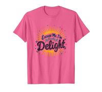 Excuse Me, I'm Actually A Delight - Cita ingeniosa de Sunburst Camiseta, Hombre, Rosa Jaspeado, S
