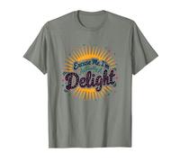 Excuse Me, I'm Actually A Delight - Cita ingeniosa de Sunburst Camiseta, Hombre, Verde Militar Jaspeado, XXL