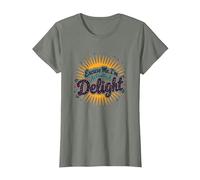 Excuse Me, I'm Actually A Delight - Cita ingeniosa de Sunburst Camiseta, Mujer, Verde Militar Jaspeado, XS