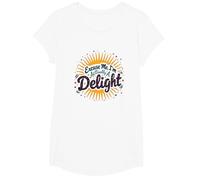 Excuse Me, I'm Actually A Delight - Cita ingeniosa de Sunburst Camiseta, Niñas, Blanco, Grande