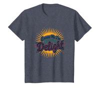 Excuse Me, I'm Actually A Delight - Cita ingeniosa de Sunburst Camiseta, Niños, Azul Jaspeado, 8 años
