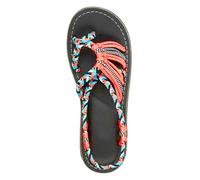 COTCLO Sandalias de verano de verano para mujer, con nudo de cuerda a juego, sandalias cómodas para mujer, talla grande, color naranja, 36