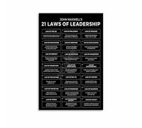 Executive Office Wall Art Leadership Principles Motivational Poster Canvas Print for Study Conference Room Decor(Framed,12x18inch(30x45cm))