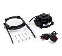 EXED® Parts - Ventilador de radiador SPAL original y kit de montaje para KTM y Husqvarna, con interruptor LED de encendido/apagado impermeable, modelos de moto de cross de 2004 a 2016, 2 y 4 tiempos