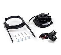 Exed Parts - Ventilador de radiador SPAL original y kit de montaje para KTM y Husqvarna, con interruptor LED de encendido/apagado impermeable, modelos de moto de cross de 2004 a 2016, 2 y 4 tiempos