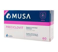 Exeltis Musa Preciclovit 60 Cápsulas - Suplemento Síndrome Premenstrual (SPM) - Alivia Dolor, Hinchazón y Cambios de Humor - Con Extractos Vegetales, Magnesio y Vitamina B6 - Sin Hormonas