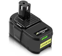 Exemoro Batería de repuesto 18 V 5,5 Ah P108 para Ryobi 18 V RB18L50 RB18L40 RB18L25 RB18L15 P108 P107 P105 P104 batería con LED