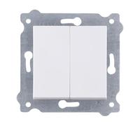 EXEN - Interruptor Empotrado de Escalera - Doble Interruptor de Pared - Blanco 2-Vías- All-in-One Compatible con las Series KARELL/ODAK/COMFORT - 211/01E