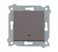 EXEN - Interruptor Empotrado para Luz con LED - Sencillo Interruptor de Pared - Mocha 1-Vía - All-in-One Compatible con las Series KARELL/ODAK/COMFORT - 201/15E