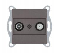 EXEN - Toma Antena TV-SAT - Mocha, Montaje Empotrable TV SAT - All-in-One Compatible con Las Series KARELL/ODAK/COMFORT - 264/15E