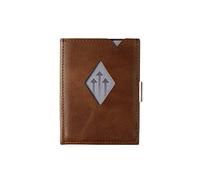 EXENTRI Mulltiwalet Tri-Fold Leather Wallet - RFID Blocking with Clasp Clip and Stainless Steel Purse