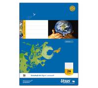 Exercise book A4 lin. 26 kariert/Rd Pack of 10 notebooks, Book, Writing Pad, 16B