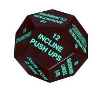 Exercise Dice - 12-Sided Fun Workout Cube Equipment, Interactive Fitness Game | Small Gym Dice For Group Training, Athletes, Home Workouts, Adds Variety and Fun To Exercise Routines For Men & Women