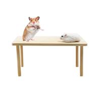 Exercise Gym - Timber Jungle for Gnawing | Kiln-Dried Birch Pillars with Hanging Swing Hooks & Multi Level Steps for Squirrels, Chinchillas, Rabbits and Hamsters Enclosure Furniture